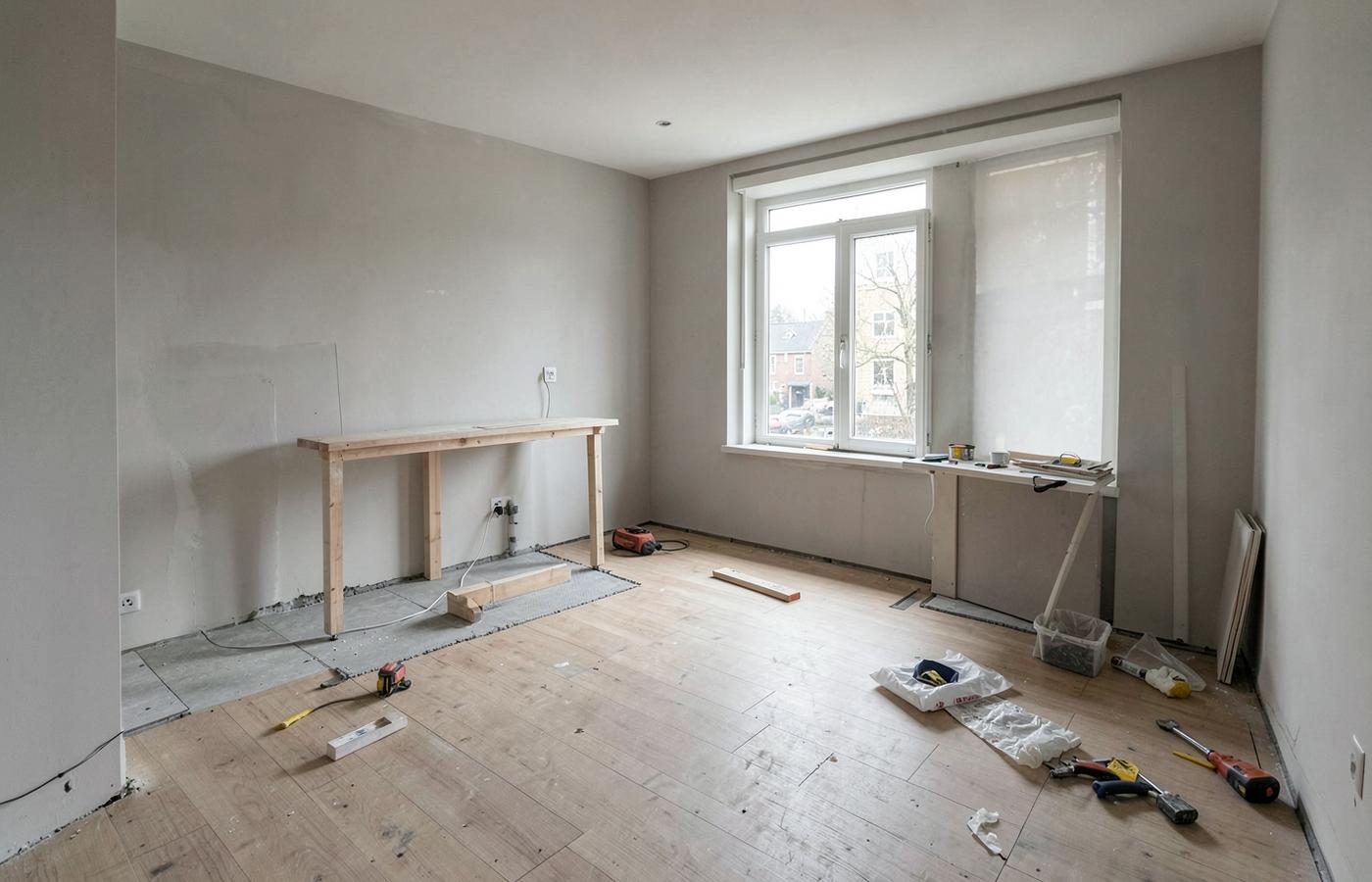 Renovering af lejlighed i gang